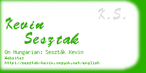 kevin sesztak business card